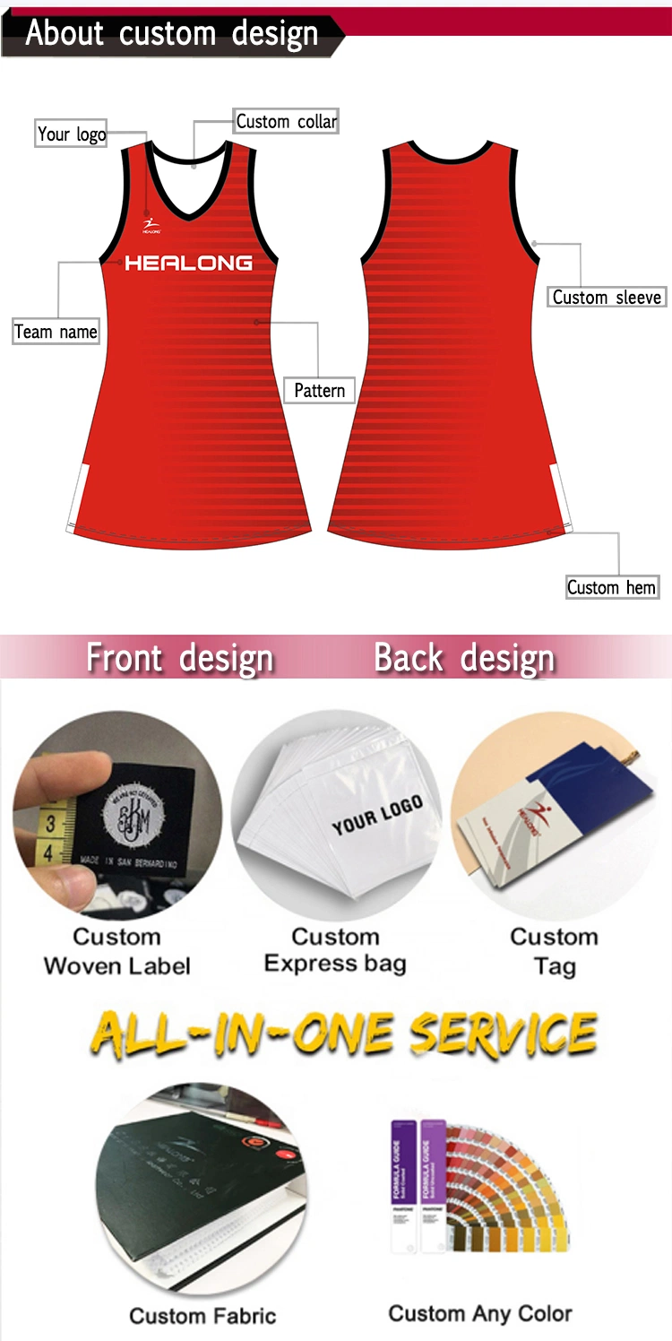 Custom Full Sublimation Printing Netball Uniforms Cheap Girls Design Netball Dresses