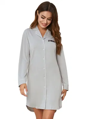 Boutique Weicher Damen-Pyjama, langärmelig, Polyester, 95 % Elastan, 5 % Schlafanzug für zu Hause