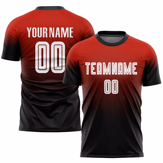 Großhandel OEM Custom Football Shirt Hochwertiges Sublimations-Sportbekleidungstrikot
