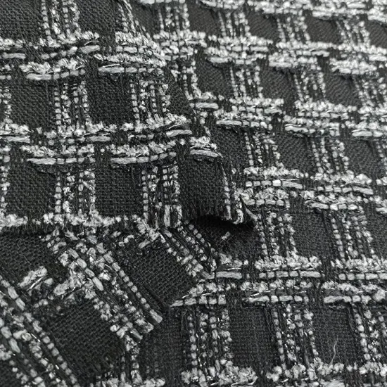 Hochwertiger Tweed-Karostoff aus Woll-Polyester-Mischgewebe