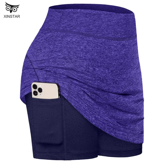 Tennisröcke für Damen mit Taschen, hoch taillierte sportliche Golf-Skorts-Röcke