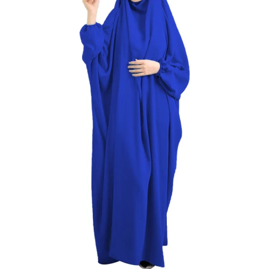 Hochwertiges muslimisches Kleid für Frauen, Gebetskleidungsstück mit Kapuze, Jilbab Abaya mit Turban, lange Robe, vollständig bedeckendes Ramadan-Kleid, Abayas, islamische Kleidung